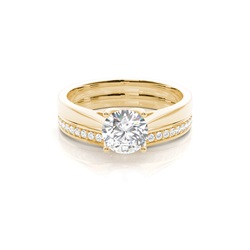 White Gold Bridal Set Diamond Engagement Ring