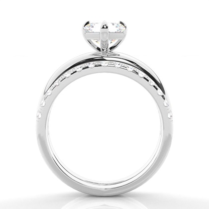 Asscher Bridal Diamond Engagement and Wedding Ring Sets