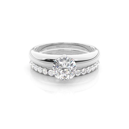 Cushion Bridal Diamond Engagement and Wedding Ring Sets