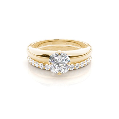 Cushion Bridal Diamond Engagement and Wedding Ring Sets