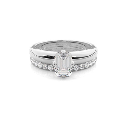 Emerald Bridal Set Diamond Engagement Rings