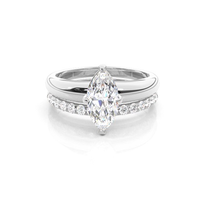 Marquise Bridal Diamond Engagement and Wedding Ring Sets