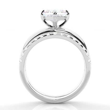 Princess Platinum Bridal Set Engagement Rings