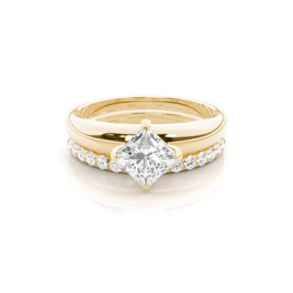 Yellow Gold Bridal Set Diamond Engagement Rings