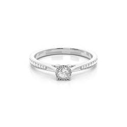 Illusionsplatte Runde Seite Stein Diamant Verlobungsring