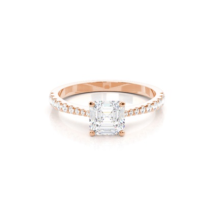 Rose Gold Side Stone Diamond Rings