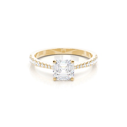 Yellow Gold Side Stone Diamond Rings