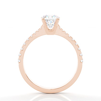 Rose Gold Side Stone Diamond Rings