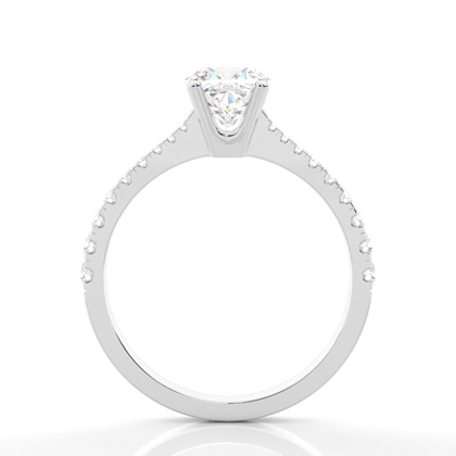 White Gold Side Stone Diamond Rings