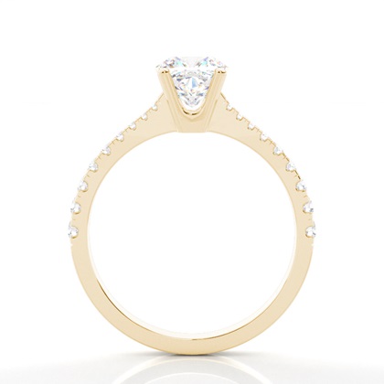 Yellow Gold Side Stone Diamond Rings