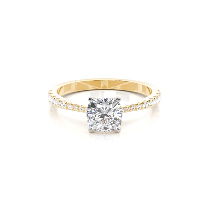 Mixed Metal Diamond Engagement rings
