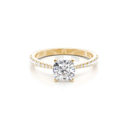 Yellow Gold Side Stone Diamond Rings