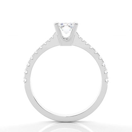 White Gold Side Stone Diamond Rings