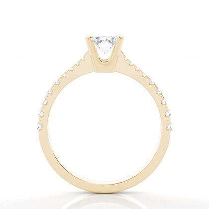 Yellow Gold Side Stone Diamond Rings