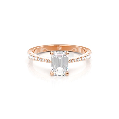 Rose Gold Side Stone Diamond Rings