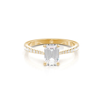 Yellow Gold Side Stone Diamond Rings