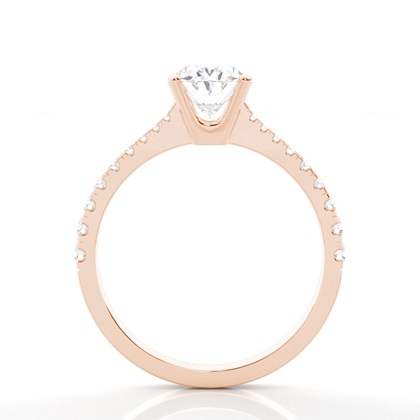 Rose Gold Side Stone Diamond Rings