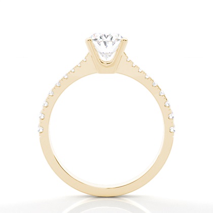 Yellow Gold Side Stone Diamond Rings