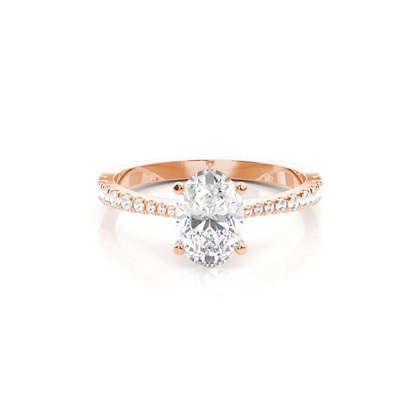Rose Gold Side Stone Diamond Rings
