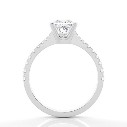 White Gold Side Stone Diamond Rings