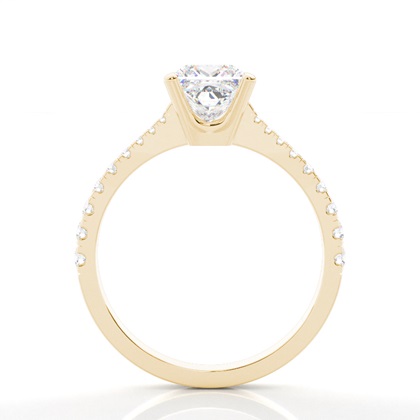 Yellow Gold Side Stone Diamond Rings