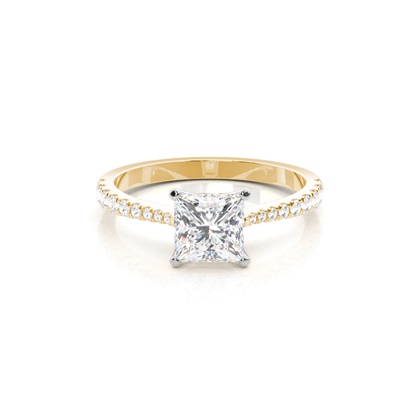 Mixed Metal Diamond Engagement rings