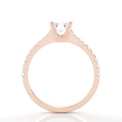 Rose Gold Side Stone Diamond Rings