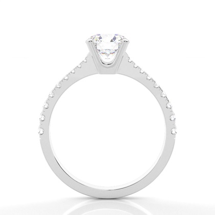 White Gold Side Stone Diamond Rings