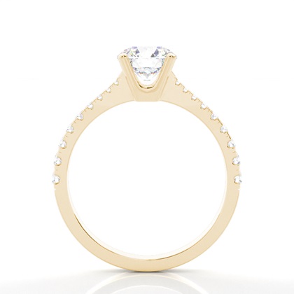 Yellow Gold Side Stone Diamond Rings