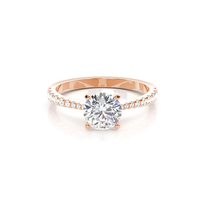 Rose Gold Side Stone Diamond Rings