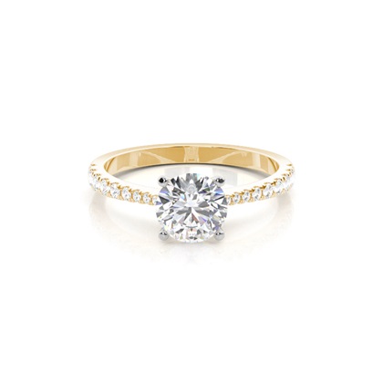 Mixed Metal Diamond Engagement rings