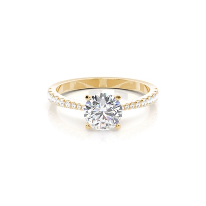 Yellow Gold Side Stone Diamond Rings