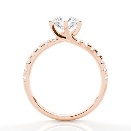 Rose Gold Side Stone Diamond Rings