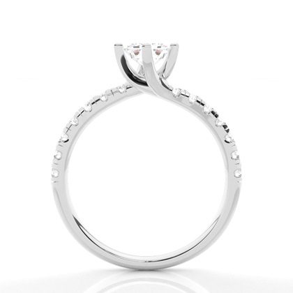 Radiant Side Stone Diamond Rings