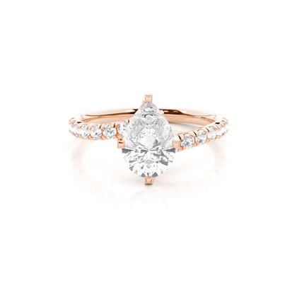 Prong Round Side Stone Diamond Engagement Ring