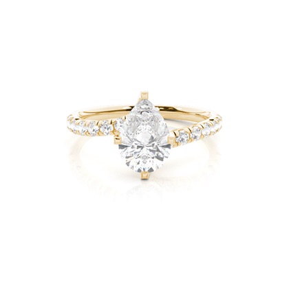 Prong Round Side Stone Diamond Engagement Ring