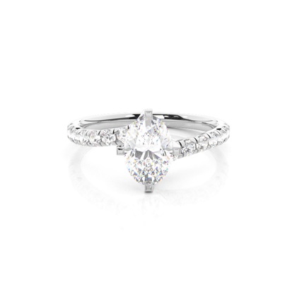 Oval Side Stone Diamond Rings
