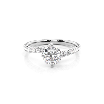 Cushion Side Stone Diamond Rings