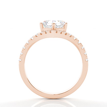 Prong Round Side Stone Diamond Verlobungsring