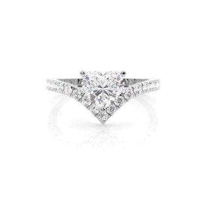 Heart Side Stone Diamond Rings