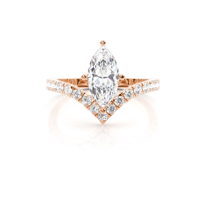 Rose Gold Side Stone Diamond Rings