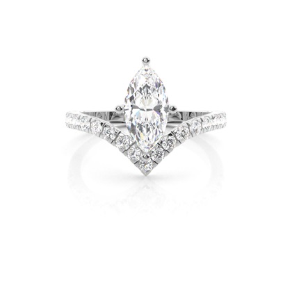 Marquise Side Stone Diamond Rings