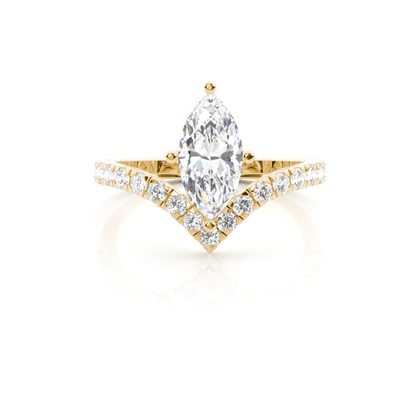 Yellow Gold Side Stone Diamond Rings