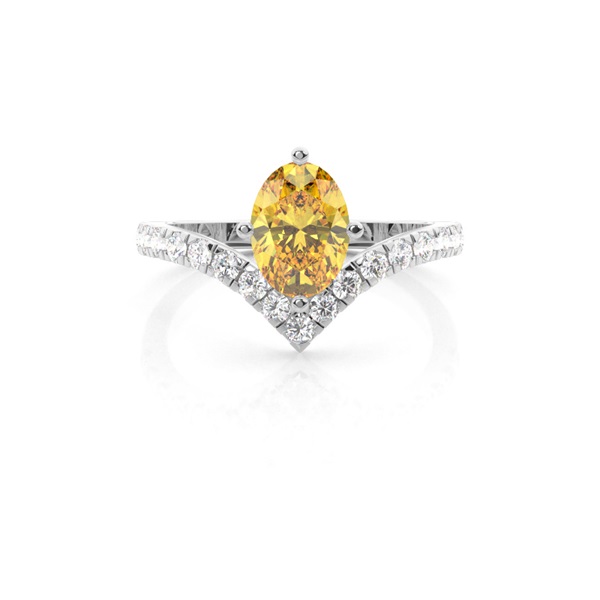 Solitaire V en diamant
Diamant jaune
Bague de fiançailles