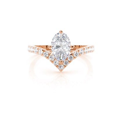 Prong Round Side Stone Moissanite Engagement Ring