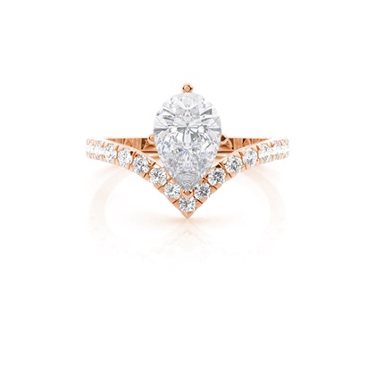 Prong Round Side Stone Moissanite Engagement Ring