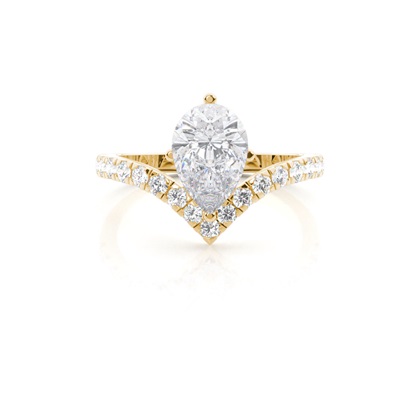 Prong Round Side Stone Moissanite Engagement Ring
