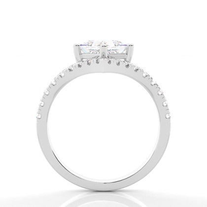 Princess Side Stone Diamond Rings