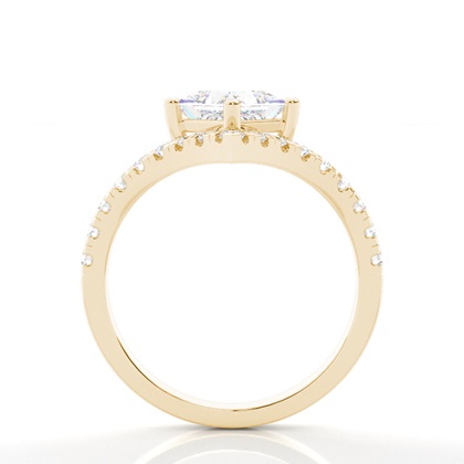 Prong Round Side Stone Diamond Engagement Ring