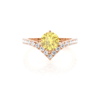 Rose Gold Yellow Diamond Engagement Rings 